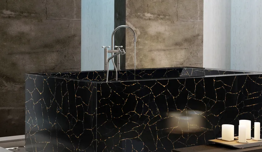 Обсидиан Obsidian With Gold Inlay